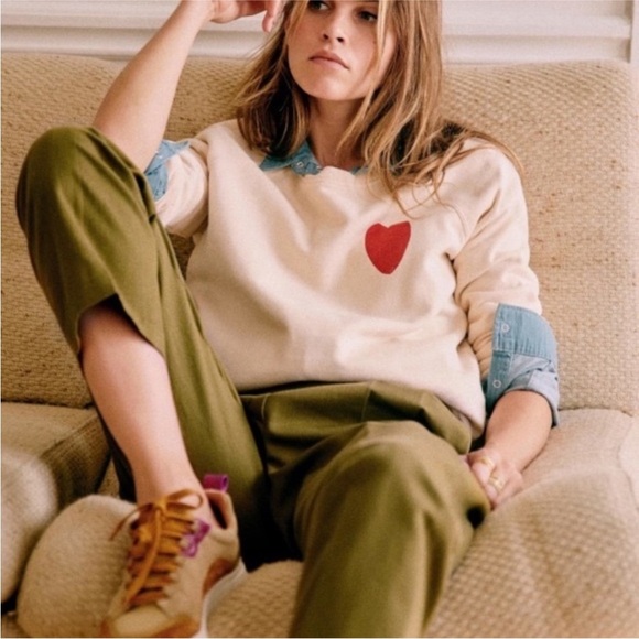 Sezane Khaki Women's Trousers - Picture 2 of 10